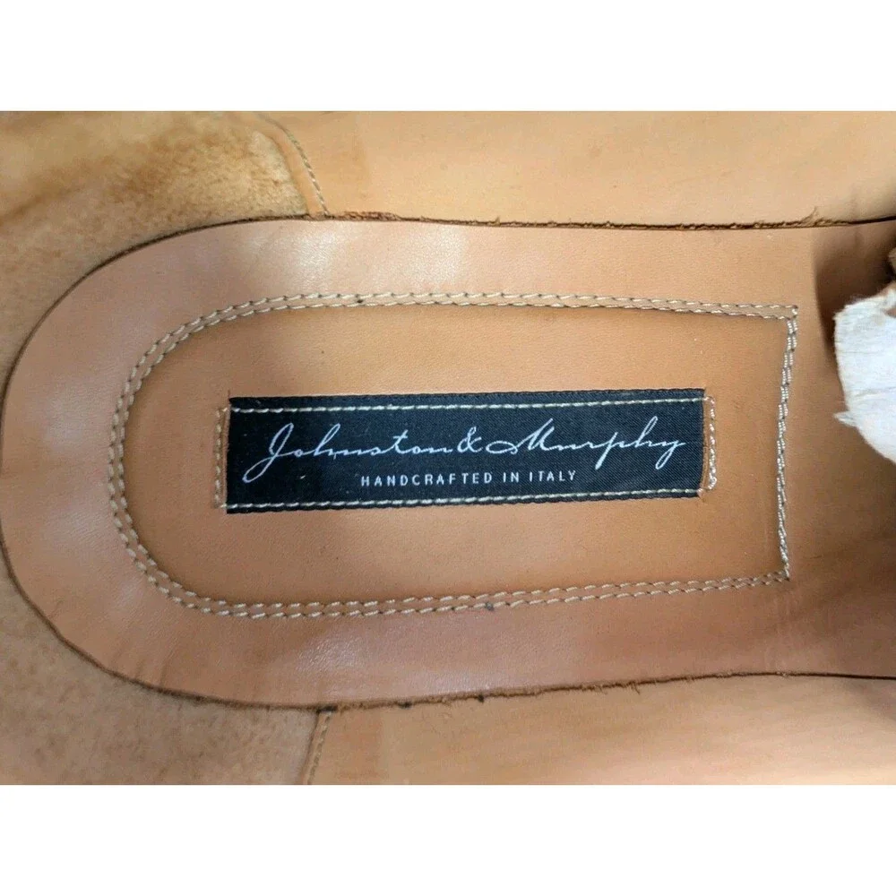 Johnston & Murphy Wingtip Chestnut-Brown Leather Men’s Dress Shoes Size US 13M